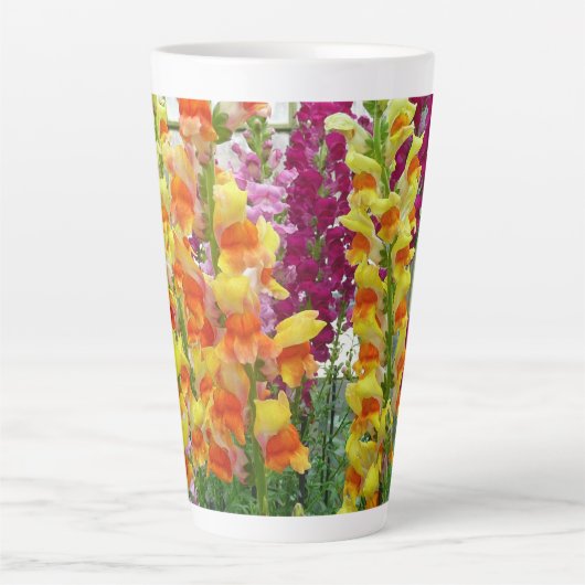 Snapdragons farbenfrohe Blüte Milchtasse (Vorderseite)