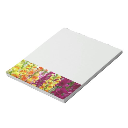 Snapdragons farbenfrohe Blüte Notizblock (Rotiert)