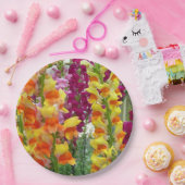 Snapdragons farbenfrohe Blüte Pappteller (Party)