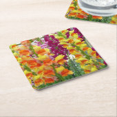 Snapdragons farbenfrohe Blüte Rechteckiger Pappuntersetzer (angewinkelt)