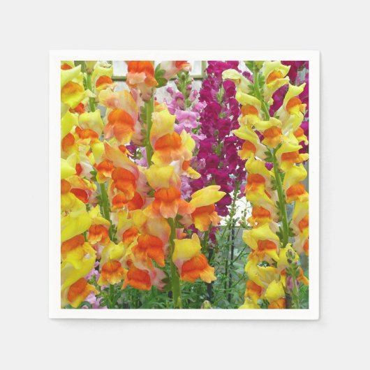 Snapdragons farbenfrohe Blüte Serviette (Vorderseite)