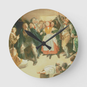 Snapp Apple Nacht (Detail) Runde Wanduhr