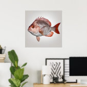 Snapper - Fischdrucker Poster (Heimbüro)