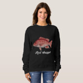 Snapper Red Snapper Painting Red Snapper Fischer Sweatshirt (Vorne ganz)