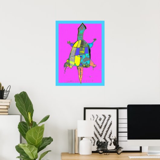 Snapping Turtle Abstract Art Poster (Heimbüro)
