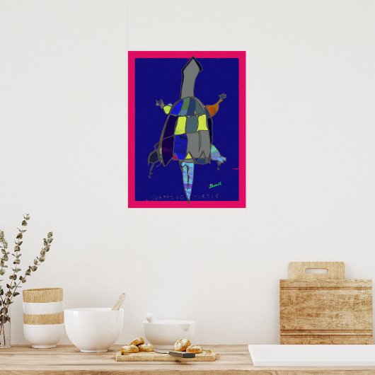 Snapping Turtle Art Poster 18 x 24 (Küche)