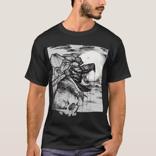 snapping turtle pen and ink friends T-Shirt (Vorderseite)