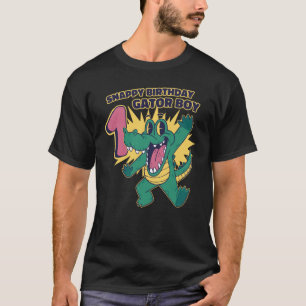 Snappy 1st Birthday Gator Boy Alligator Birthday T-Shirt