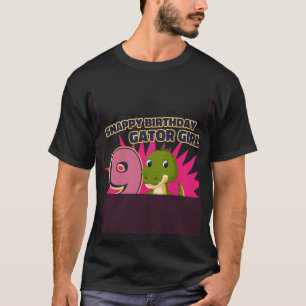 Snappy 6. Geburtstag Backprint Gator Girl 4 T-Shirt