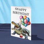 Snappy Birthday Alligator Funny Crocodile  Karte