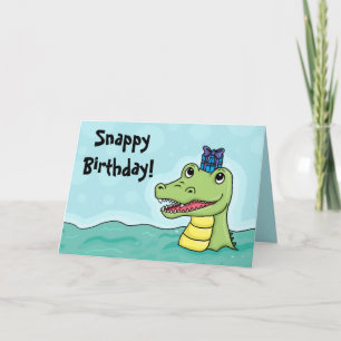 Snappy Birthday Crocodile card Karte