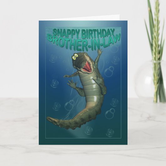 Snappy Birthday Happy Crocodile Underwater View Karte (Vorderseite)