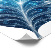 Snappy Blue BLUE ICE LEAF Textdesign Poster (Ecke)