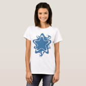 Snappy Blue BLUE STAR Statement Design T-Shirt (Vorne ganz)