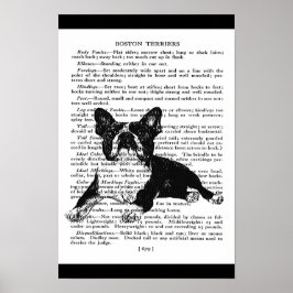 SNAPPY BOSTON BULL TERRIER VINTAG ART DRUCKER POSTER