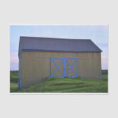 Snappy Brown Barn mit zwei überstrichenen blauen X Seidenpapier (Vorderseite)