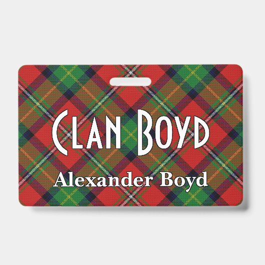 Snappy Clan Boyd Tartan Ausweis (Vorderseite)