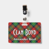 Snappy Clan Boyd Tartan Ausweis (Vorderseite mit Clip)