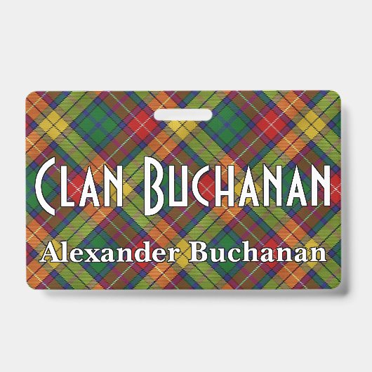 Snappy Clan Buchanan Tartan Ausweis (Vorderseite)