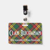 Snappy Clan Buchanan Tartan Ausweis (Vorderseite mit Clip)