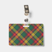 Snappy Clan Buchanan Tartan Ausweis (Rückseite mit Clip)