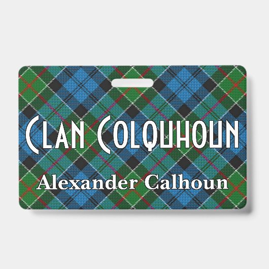 Snappy Clan Colquhoun Tartan Ausweis (Vorderseite)