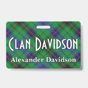 Snappy Clan Davidson Tartan Ausweis