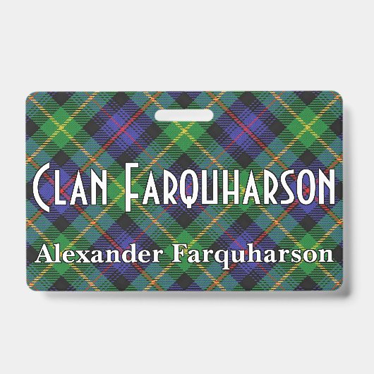 Snappy Clan Farquharson Tartan Ausweis (Vorderseite)