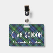 Snappy Clan Gordon Tartan Ausweis (Vorderseite mit Clip)