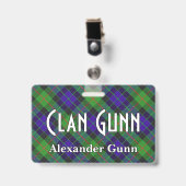 Snappy Clan Gunn Tartan Ausweis (Vorderseite mit Clip)