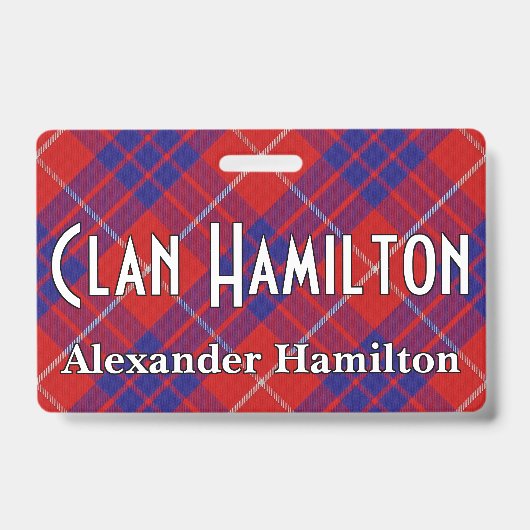 Snappy Clan Hamilton Tartan Ausweis (Vorderseite)