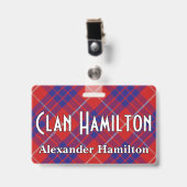 Snappy Clan Hamilton Tartan Ausweis (Vorderseite mit Clip)