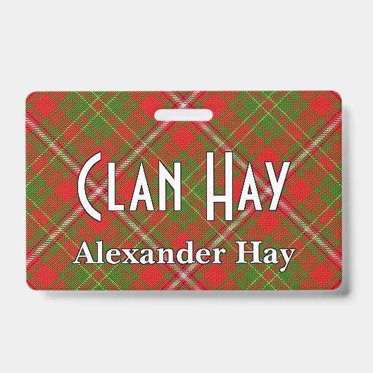 Snappy Clan Hay Tartan Ausweis (Vorderseite)