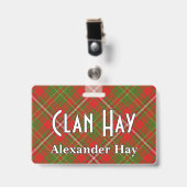 Snappy Clan Hay Tartan Ausweis (Vorderseite mit Clip)