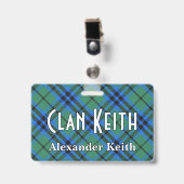 Snappy Clan Keith Tartan Ausweis (Vorderseite mit Clip)