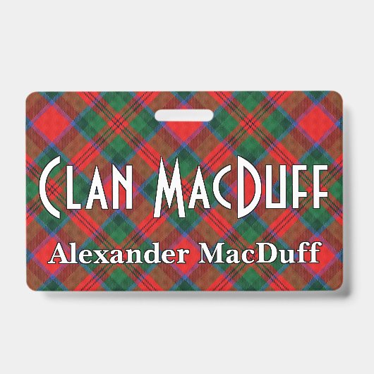 Snappy Clan MacDuff Tartan Ausweis (Vorderseite)