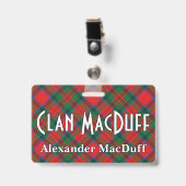 Snappy Clan MacDuff Tartan Ausweis (Vorderseite mit Clip)