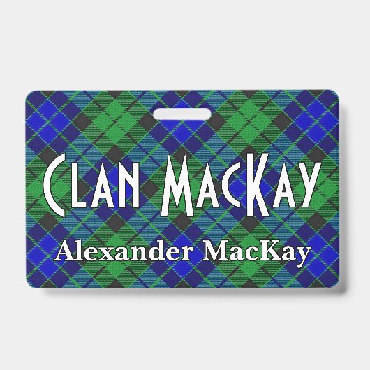 Snappy Clan MacKay Tartan Ausweis (Vorderseite)