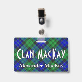 Snappy Clan MacKay Tartan Ausweis (Vorderseite mit Clip)