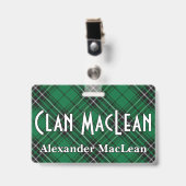 Snappy Clan MacLean Tartan Ausweis (Vorderseite mit Clip)