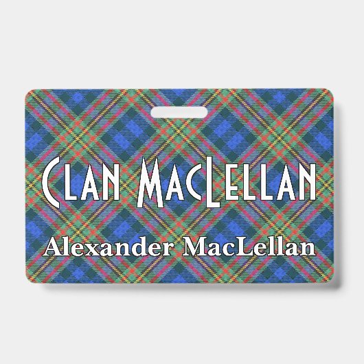 Snappy Clan MacLellan Tartan Ausweis (Vorderseite)