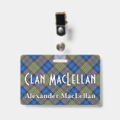 Snappy Clan MacLellan Tartan Ausweis (Vorderseite mit Clip)