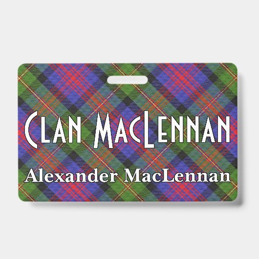Snappy Clan MacLennan Tartan Ausweis (Vorderseite)