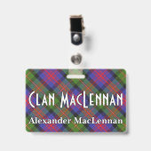 Snappy Clan MacLennan Tartan Ausweis (Vorderseite mit Clip)