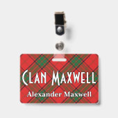 Snappy Clan Maxwell Tartan Ausweis (Vorderseite mit Clip)
