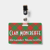 Snappy Clan Moncreiffe Tartan Ausweis (Vorderseite mit Clip)