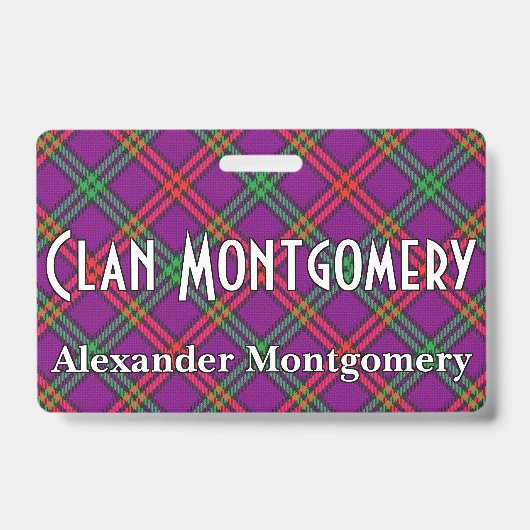Snappy Clan Montgomery Tartan Ausweis (Vorderseite)