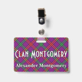 Snappy Clan Montgomery Tartan Ausweis (Vorderseite mit Clip)