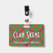 Snappy Clan Skene Tartan Ausweis (Vorderseite mit Clip)