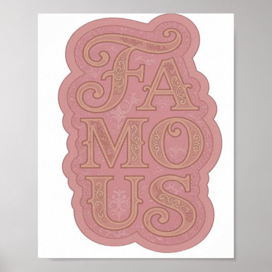 Snappy Gold BERÜHMT Grafikdesign Poster (Vorne)